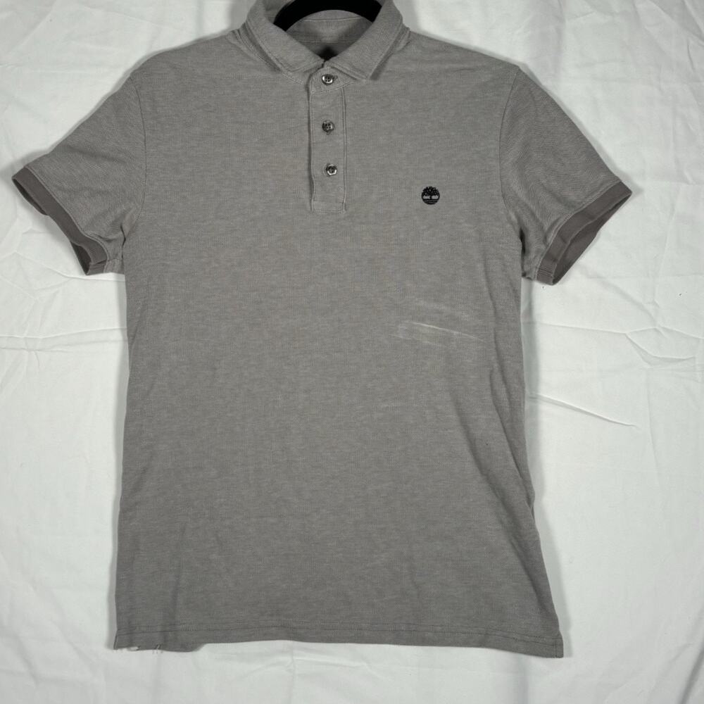 Men's Timberland Slim Fit Gray Polo Shirt Size Medium